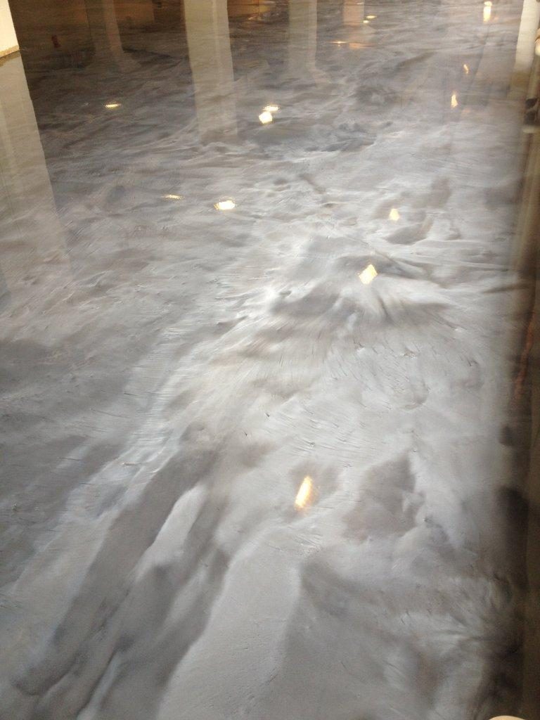 White Metallic Epoxy Floor